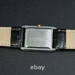 Vintage 1988 MINT SEIKO Dolce 7321-6170 New Band Square Thin Tank Shape Men