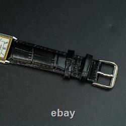 Vintage 1988 MINT SEIKO Dolce 7321-6170 New Band Square Thin Tank Shape Men
