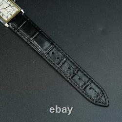 Vintage 1988 MINT SEIKO Dolce 7321-6170 New Band Square Thin Tank Shape Men