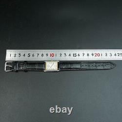 Vintage 1988 MINT SEIKO Dolce 7321-6170 New Band Square Thin Tank Shape Men