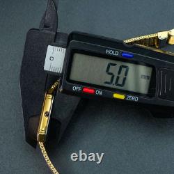Vintage 1989 N-MINT SEIKO Dolce 9521-5210 2P Diamonds Square Gold Men Watch