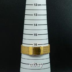 Vintage 1989 N-MINT SEIKO Dolce 9521-5210 2P Diamonds Square Gold Men Watch