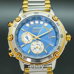 Vintage 1997 MINT SEIKO YACHT TIMER Chronograph 6M37-6000 Fully Work Men Watch