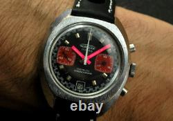 Vintage Aureole Chronograph Racing Dial Manual Wind Movement Valjoux 7734