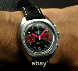 Vintage Aureole Chronograph Racing Dial Manual Wind Movement Valjoux 7734