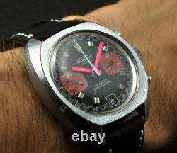 Vintage Aureole Chronograph Racing Dial Manual Wind Movement Valjoux 7734