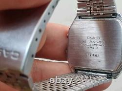 Vintage Casio AX-210 Digital Calendar Chronograph Men's Stainless Steel japan