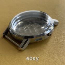 Vintage Chronograph Watch Case. Stainless Steel / Chrome. 38.6mm. NOS