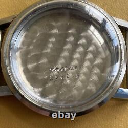 Vintage Chronograph Watch Case. Stainless Steel / Chrome. 38.6mm. NOS