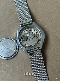 Vintage Collectible Watch Poljot Stadium Oval Case USSR Soviet Mechanical 1980s