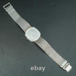 Vintage MINT SEIKO CREDOR 7770-5141 18K Gold Blue Agate Dial Oval Shape Men