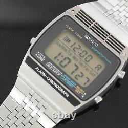 Vintage Seiko Digital A259-5070 Chronograph Alarm 1979 Old School Men's Watch