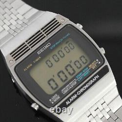 Vintage Seiko Digital A259-5070 Chronograph Alarm 1979 Old School Men's Watch