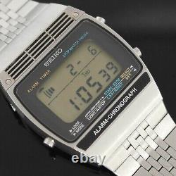 Vintage Seiko Digital A259-5070 Chronograph Alarm 1979 Old School Men's Watch