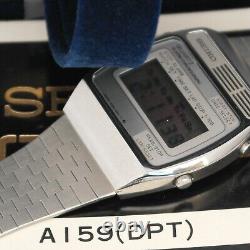 Vintage Seiko Digital Quartz 1979 Old School Original Box & Manual A159-4000