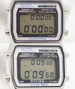 Vintage Seiko Digital Silver Wave Quartz 1979 Old School Men's Watch A229-5020