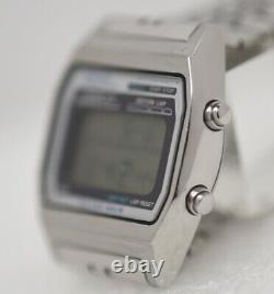 Vintage Seiko Digital Silver Wave Quartz 1979 Old School Men's Watch A229-5020