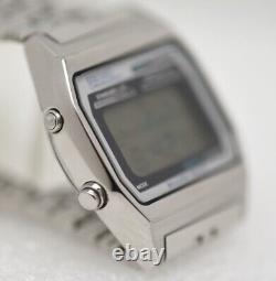 Vintage Seiko Digital Silver Wave Quartz 1979 Old School Men's Watch A229-5020