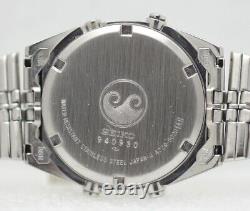 Vintage Seiko Digital Silver Wave Quartz 1979 Old School Men's Watch A229-5020