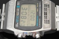 Vintage Seiko Digital Silver Wave Quartz 1979 Old School Men's Watch A259-5090