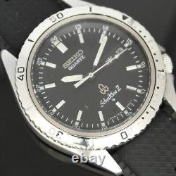 Vintage Seiko SilverWave Quartz Black Dial 1978 Watch 7546-6050 JDM Rare