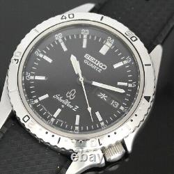 Vintage Seiko SilverWave Quartz Black Dial 1978 Watch 7546-6050 JDM Rare