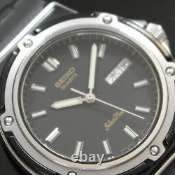 Vintage Seiko SilverWave Quartz Black Dial 1982 Watch 6433-6020 JDM