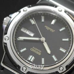 Vintage Seiko SilverWave Quartz Black Dial 1982 Watch 6433-6020 JDM