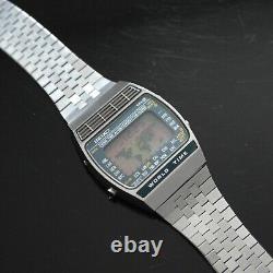 Vintage Seiko World Time 1979 Digital Quartz Original Bracelet Watch A239-502A
