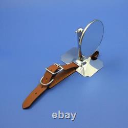 Vintage/Veteran Rear View Mirror Wheel mounted, single leather strap