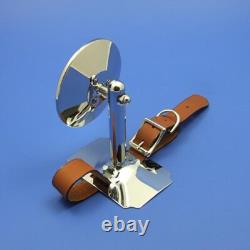 Vintage/Veteran Rear View Mirror Wheel mounted, single leather strap