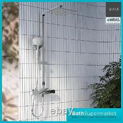 Vitra Square Chrome Aquaheat Bliss S 230 Thermostatic Mixer Shower Column