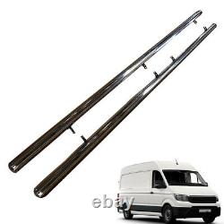 Vw Volkswagen Crafter Lwb 0616 76mm Side Bar & Steps Quality Stainless Steel