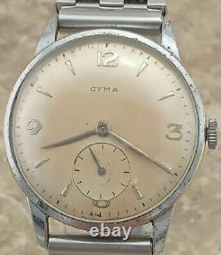 WW2 Steel Cyma Tavannes Officers 17 Jewel Navy Military Wrist Watch 1945