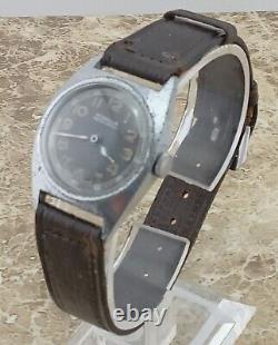 WW2 Steel Misalla Swiss 16 Jewel Military Wrist Watch 1940