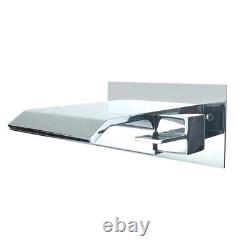 Wall Mount Single Cold Chrome Stainless Steel Waterfall Spout Basin Sink Faucet