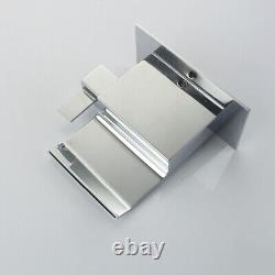 Wall Mount Single Cold Chrome Stainless Steel Waterfall Spout Basin Sink Faucet