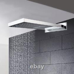 Wall Mounted 20 Thicken Rectangle Rainfall Waterfall Shower Head Mixer Faucet