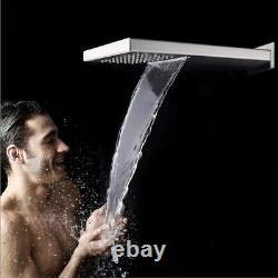 Wall Mounted 20 Thicken Rectangle Rainfall Waterfall Shower Head Mixer Faucet