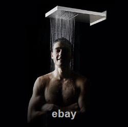 Wall Mounted 20 Thicken Rectangle Rainfall Waterfall Shower Head Mixer Faucet