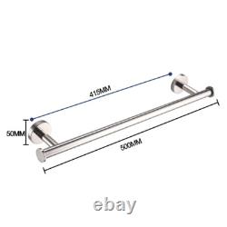 Wall Mounted Bathroom Accessories Towel Bar Paper Holder Robe Hook Set 4PCS