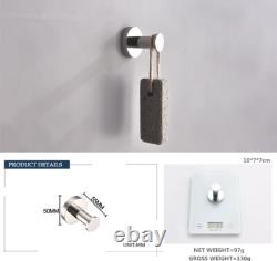 Wall Mounted Bathroom Accessories Towel Bar Paper Holder Robe Hook Set 4PCS