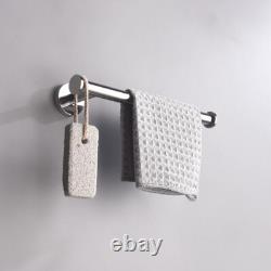 Wall Mounted Bathroom Accessories Towel Bar Paper Holder Robe Hook Set 4PCS