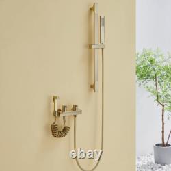 Wall Mounted Handheld Shower Head with Shower Slide Bar and Toilet Bidet Sprayer