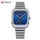 Watches To Quartz Square Business Singles Wrist Casual Chrome Side Door Streamer