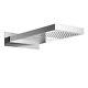 Waterfall Shower Head Rectangular Dual Fixed Overhead Rainfall Chrome Enki R41