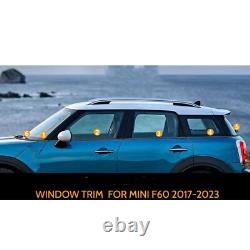 Window Decorative Moulding Trim For MINI F60 2017-2023 4 Door Chrome Black MA