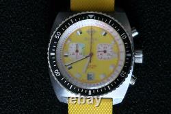 Zodiac Watch Sea Dragon Chronograph Yellow Red Black Dial A Mens Diver Classic