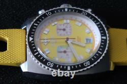 Zodiac Watch Sea Dragon Chronograph Yellow Red Black Dial A Mens Diver Classic