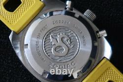 Zodiac Watch Sea Dragon Chronograph Yellow Red Black Dial A Mens Diver Classic